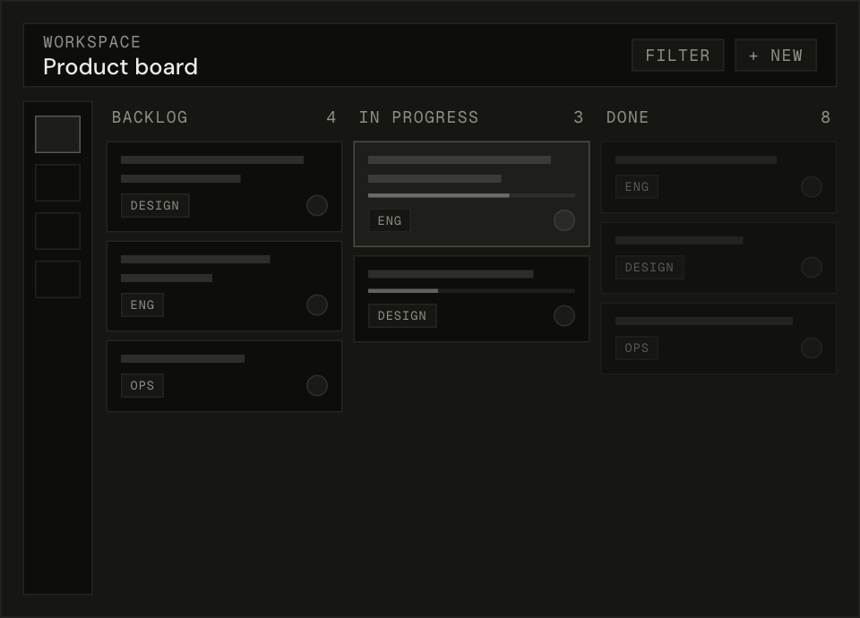Exemple stylisé et abstrait de web app